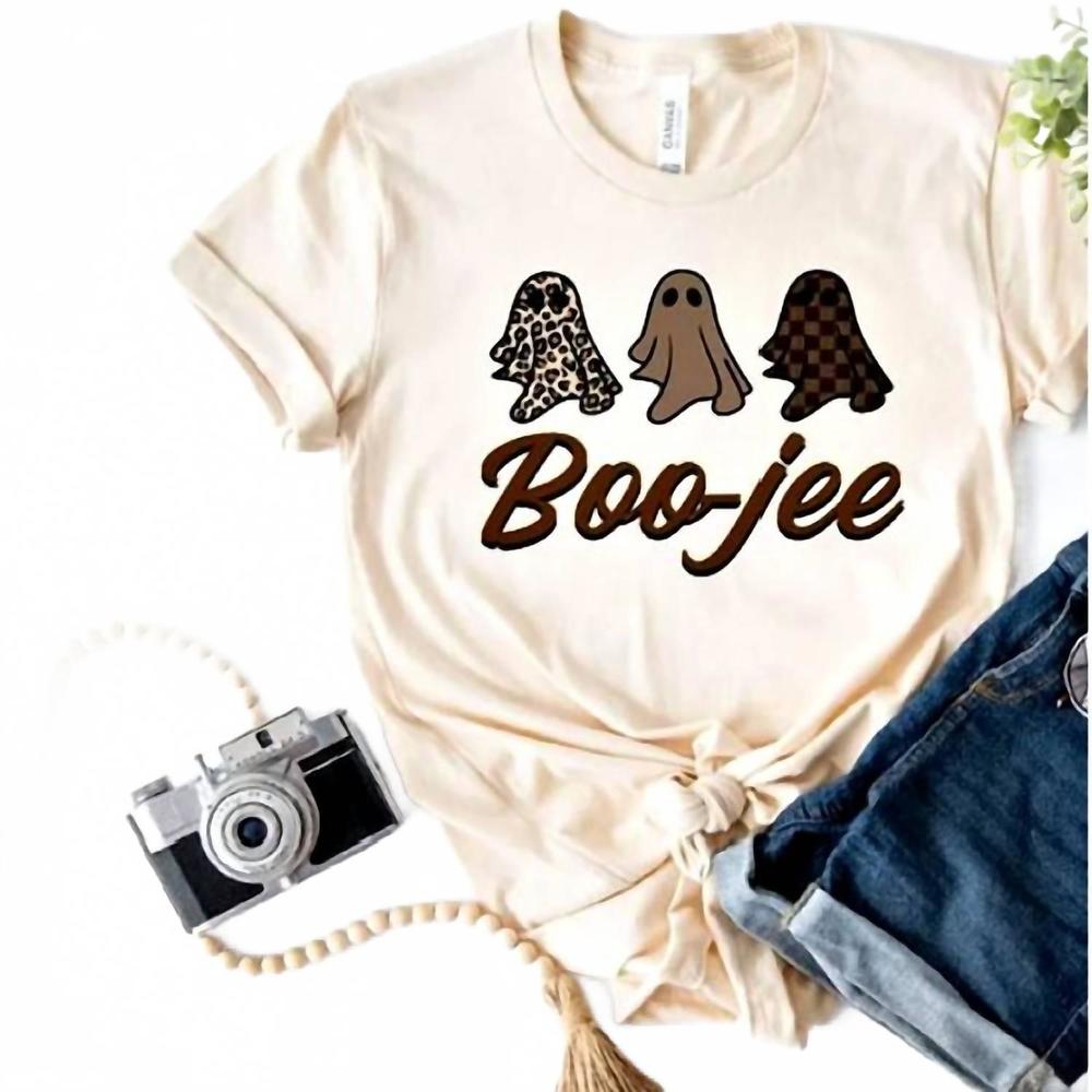 NEW SOUTHERN ATTITUDE women's boo-jee ghost halloween graphic tee in cream